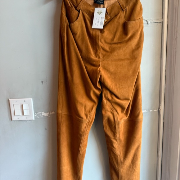 Escada Brown Suede Pants - Picture 2 of 2